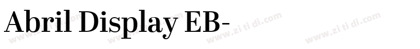 Abril Display EB字体转换